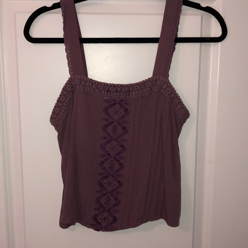 Purple laced crop top